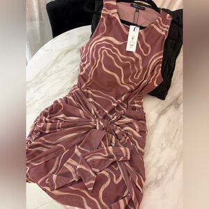 Beautiful Mauve Swirl Mini Dress